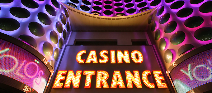 An image of a casino entrance in Las Vegas